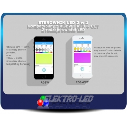 Kontroler led RGB / RGBW 2 w 1 Wi-Fi Android iOS